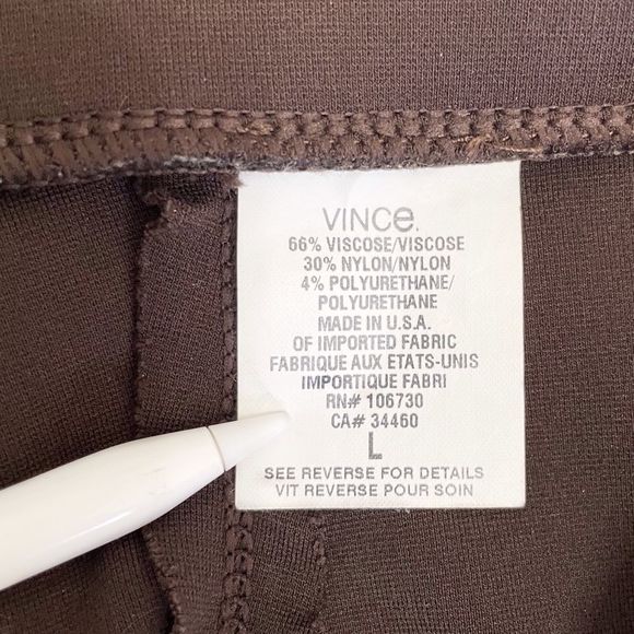 Vince Legging Rear Seam Brown Size Large - Picture 7 of 9